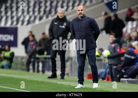 Toulouse (Frankreich), 29.November 2017 französische Fußballsport Meisterschaft Ligue 1 Saison 2017-2018 Toulouse FC gegen OGC Nizza Pascal DUPRAZ Trainer von Toulouse Credit: Sebastien Lapeyrere/Alamy Leben Nachrichten. Stockfoto