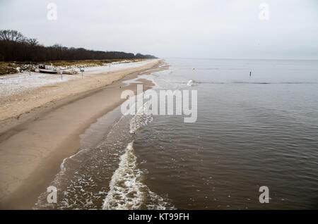 Strand von Koserow auf Usedom im Norden Deutschlands mit kopieren. Stockfoto