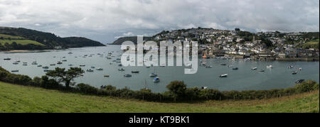 Salcombe gesehen von Snapes Punkt in South Devon. Stockfoto