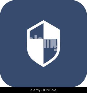 Schildsymbol, Vector Illustration. Flache Bauform. Stock Vektor