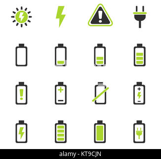 Batterie-Icon-set Stockfoto