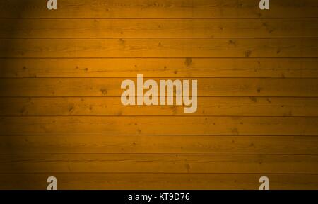 Braune Holzwand mit Holzbrettern als rustikaler Hintergrund Stockfoto