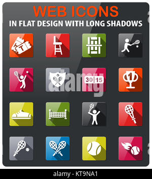 Tennis Icon Set Stockfoto