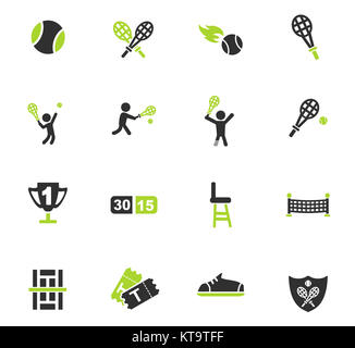Tennis Icon Set Stockfoto