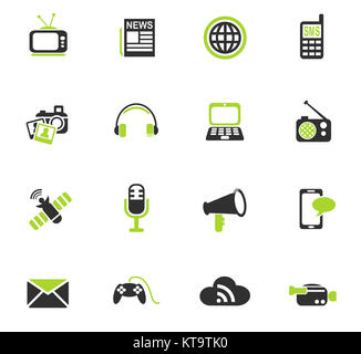 Medien-Icon-set Stockfoto