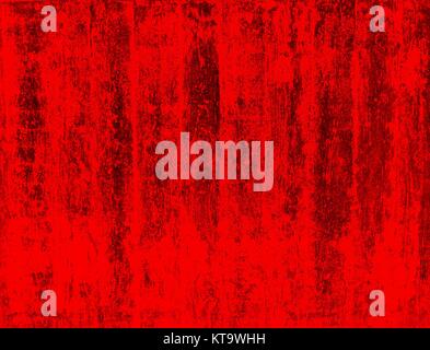 Leere verkratze dreckige alte Oberfläche mit roter Farbe als rustikale grunge Hintergrund Kulisse Stockfoto