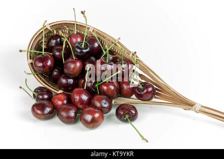 Kirschen in Obst stack-Picker Stockfoto