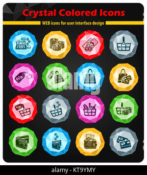 Marketing und e-Commerce-Icon-set Stockfoto