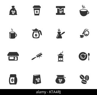 Kaffee Icons set Stockfoto