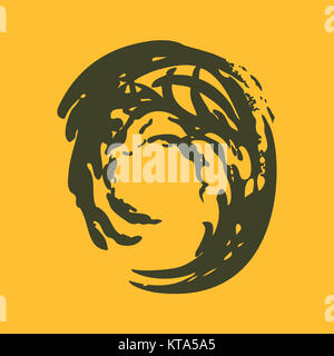 Vector wave Kreis isoliert Hintergrund Stockfoto