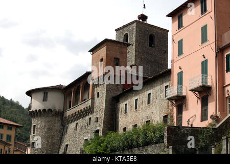 Castelnuovo di Garfagnana - der ariosto Schloss. Toskana, Italien Stockfoto