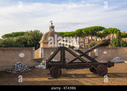 Rom (Italien) - Das Denkmal, Schloss und Museum namens Castel Sant'Angelo, neben St. Peter im Vatikan Stockfoto