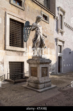 Rom (Italien) - Das Denkmal, Schloss und Museum namens Castel Sant'Angelo, neben St. Peter im Vatikan Stockfoto