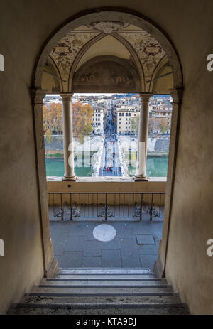 Rom (Italien) - Das Denkmal, Schloss und Museum namens Castel Sant'Angelo, neben St. Peter im Vatikan Stockfoto