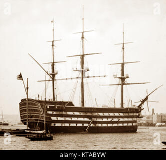 HMS Victory, Viktorianischen Periode Stockfoto