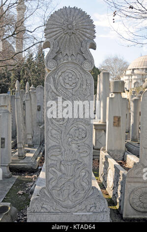 Alte osmanische Grab Steine rund um Istanbul Stockfoto