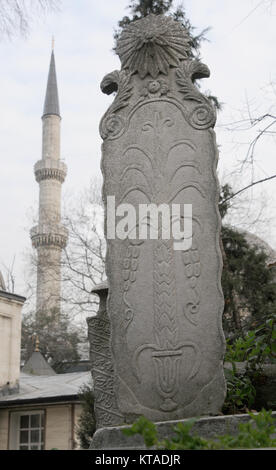 Alte osmanische Grab Steine rund um Istanbul Stockfoto