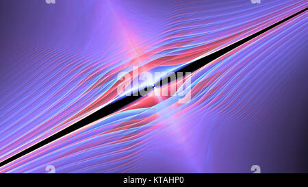 Bunt leuchtende quantum Streicher, computer-generierte Zusammenfassung Hintergrund, 3D-Rendering Stockfoto