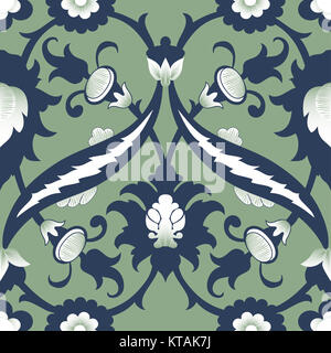 Arabesque damast Vintage-dekor verzierten nahtlose Blumenschmuck drucken für Design Template vector. Im orientalischen Stil. Dekorative Grafik für Einladungen, Grusskarten, Wallpaper, Hintergrund Stockfoto