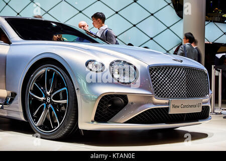 Frankfurt, Deutschland - 12. September 2017: 2018 Bentley Continental GT präsentiert auf der 67. Internationalen Automobil-Ausstellung (IAA) in der Messe Frank Stockfoto