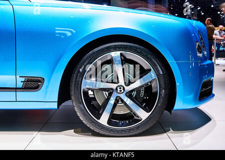 Frankfurt, Deutschland - 12. September 2017: 2017 Bentley Mulsanne präsentiert auf der 67. Internationalen Automobil-Ausstellung (IAA) in der Messe Frankfurt Stockfoto