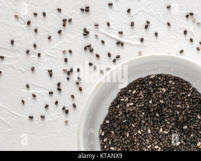 Chia Samen mit Kopie Raum Stockfoto