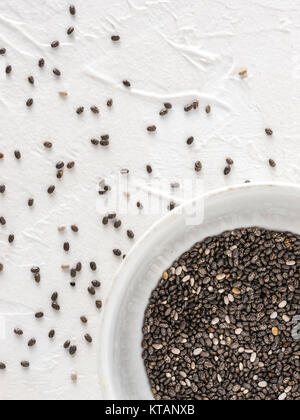 Chia Samen mit Kopie Raum Stockfoto