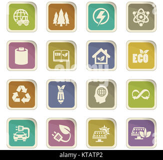 Biokraftstoff Industrie Symbole gesetzt Stockfoto