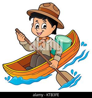 Wasser scout boy Thema Bild 1 Stockfoto
