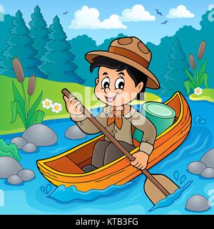 Wasser scout boy Thema Bild 2 Stockfoto