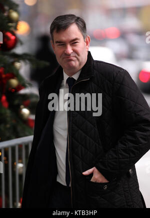 London, Großbritannien. 17. Dezember, 2017. David Gauke Minister für Arbeit und Altersversorgung gesehen an der BBC Andrew Marr Show Stockfoto