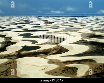 Luftbild Lencois Maranhenses Dünen Stockfoto