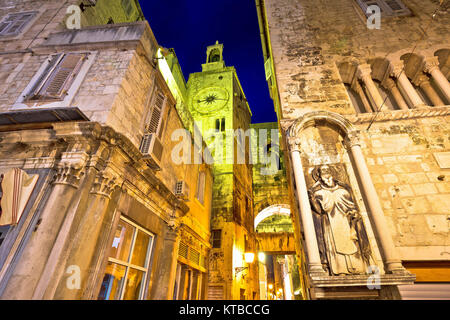 Straße od Alten Split Stein Architektur Abend anzeigen Stockfoto