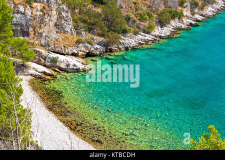 Malerische Strand der Insel Brac Stockfoto