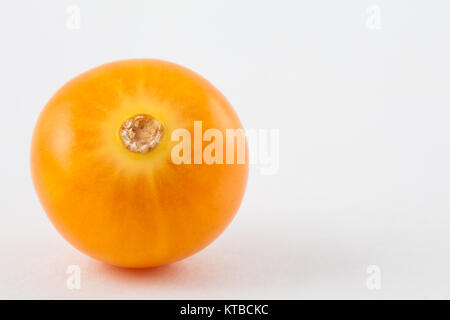 Kap-Stachelbeere (Physalis Peruviana) auf weißem Hintergrund Stockfoto