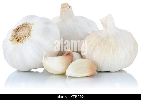 Knoblauchzehen Knoblauch frische befreit Spice isoliert Schnitt Stockfoto