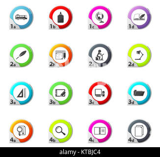 Schule Icons set Stockfoto