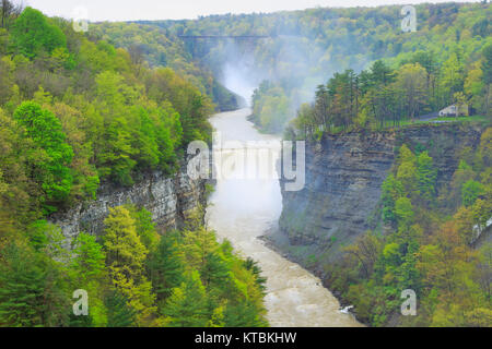 Inspiration Point, Mitte fällt, Genesee River, Letchworth State Park, Kastilien, New York, USA Stockfoto