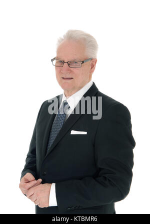 Portrait von Stattlichen älteren Geschäftsmann. Stockfoto