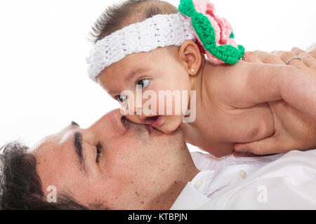 Vater und seinem vier Monate altes Baby girl Stockfoto