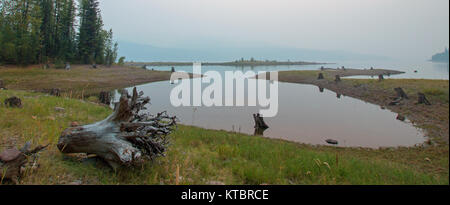 Canyon Creek Campground auf die hungrigen Pferd Behälter während der 2017 fallen Brände in Montana, Usa Stockfoto