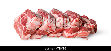 Rohes Schweinefleisch Bauch Schichten horizontal in der Zeile Stockfoto