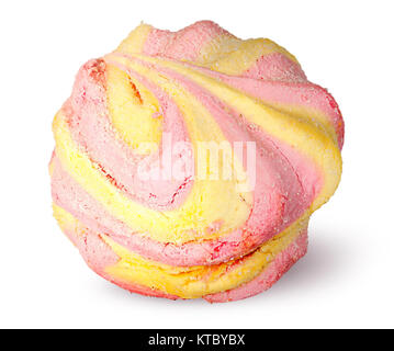 Single gelb und pink Marshmallow Stockfoto