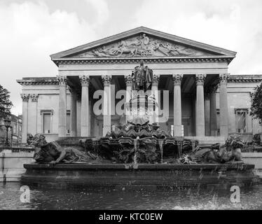 Der Bristol University Victoria Zimmer in Bristol in Schwarz und Weiß Stockfoto