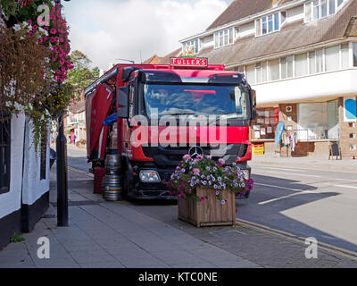 Fullers Brauerei Lkw eine Lieferung Stockfoto