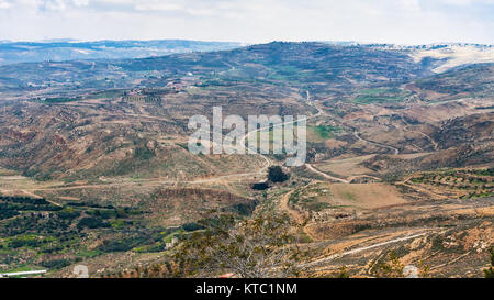 Oben Ansicht der ländlichen Landschaft der verheißene Land Stockfoto