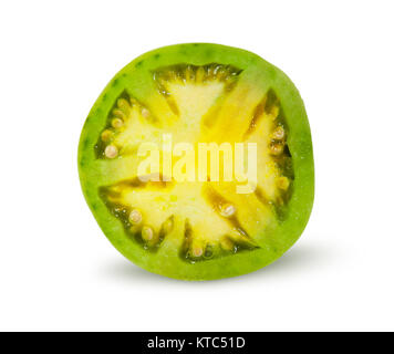 Die Hälfte der grünen Tomaten Stockfoto