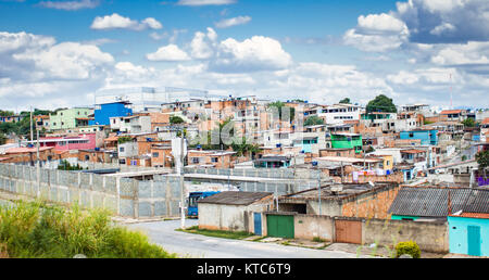 Favela in Belo Horizonte, Minas Gerais, Brasilien. Stockfoto