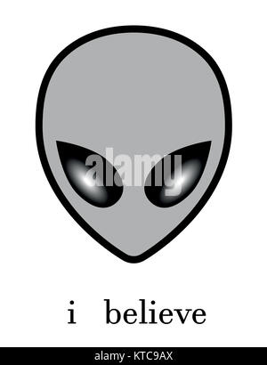 Ich glaube Alien ufo Stockfoto
