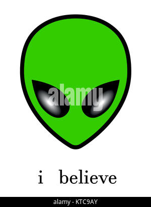 Alien glaube ich Universum Stockfoto